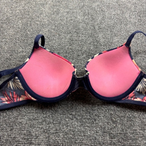 PINK by Victoria’s Secret Women’s Wear Everywhere Push-Up Bra Tropical print 32B - Picture 3 of 10